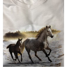 Sunlight Mist Horses Sweatshirt Cream Unisex