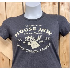 Moose Jaw Prairie Basics Ladies Dark Heather T-Shirt