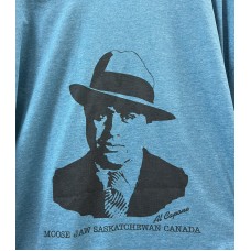 Moose Jaw Al Capone Head T-Shirt Heather Galapalos