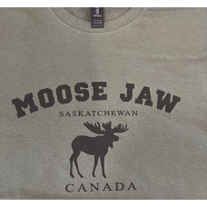 Moose Jaw Standing Moose Military Green T-Shirt