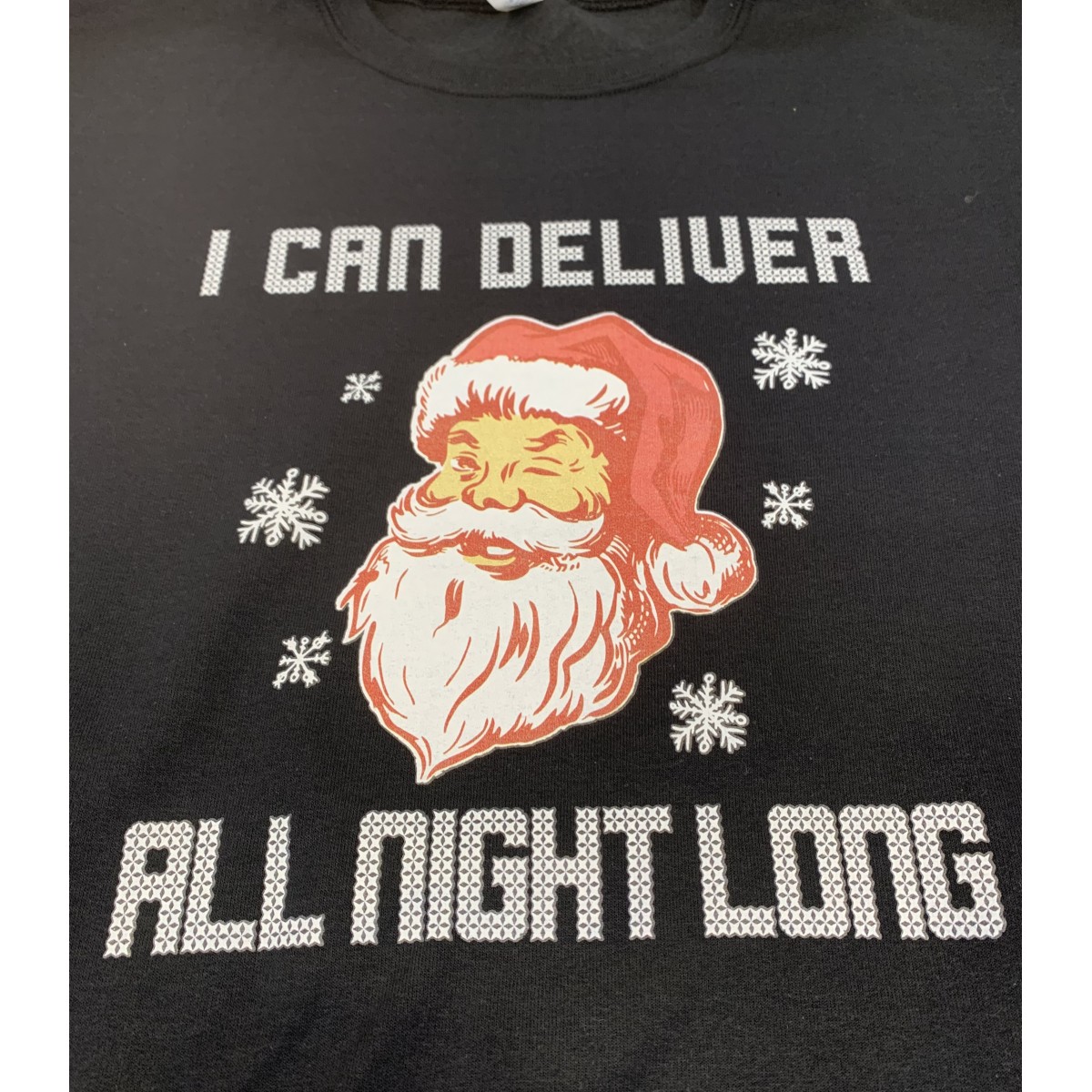 Christmas Deliver All Night Long Sweatshirt Black