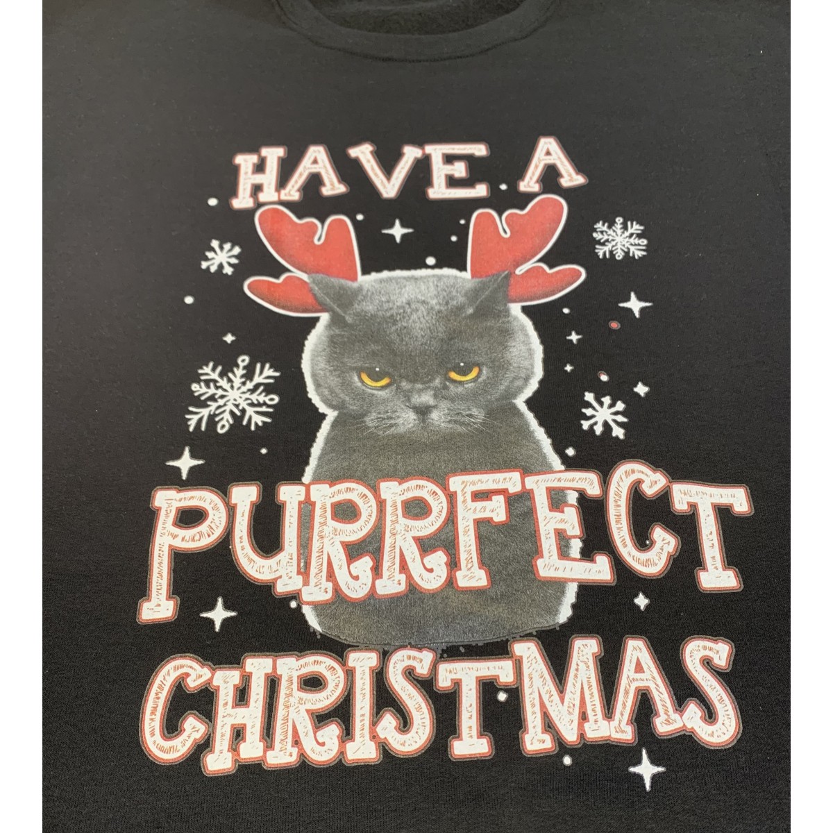 Christmas Purrfect Christmas Sweatshirt Black