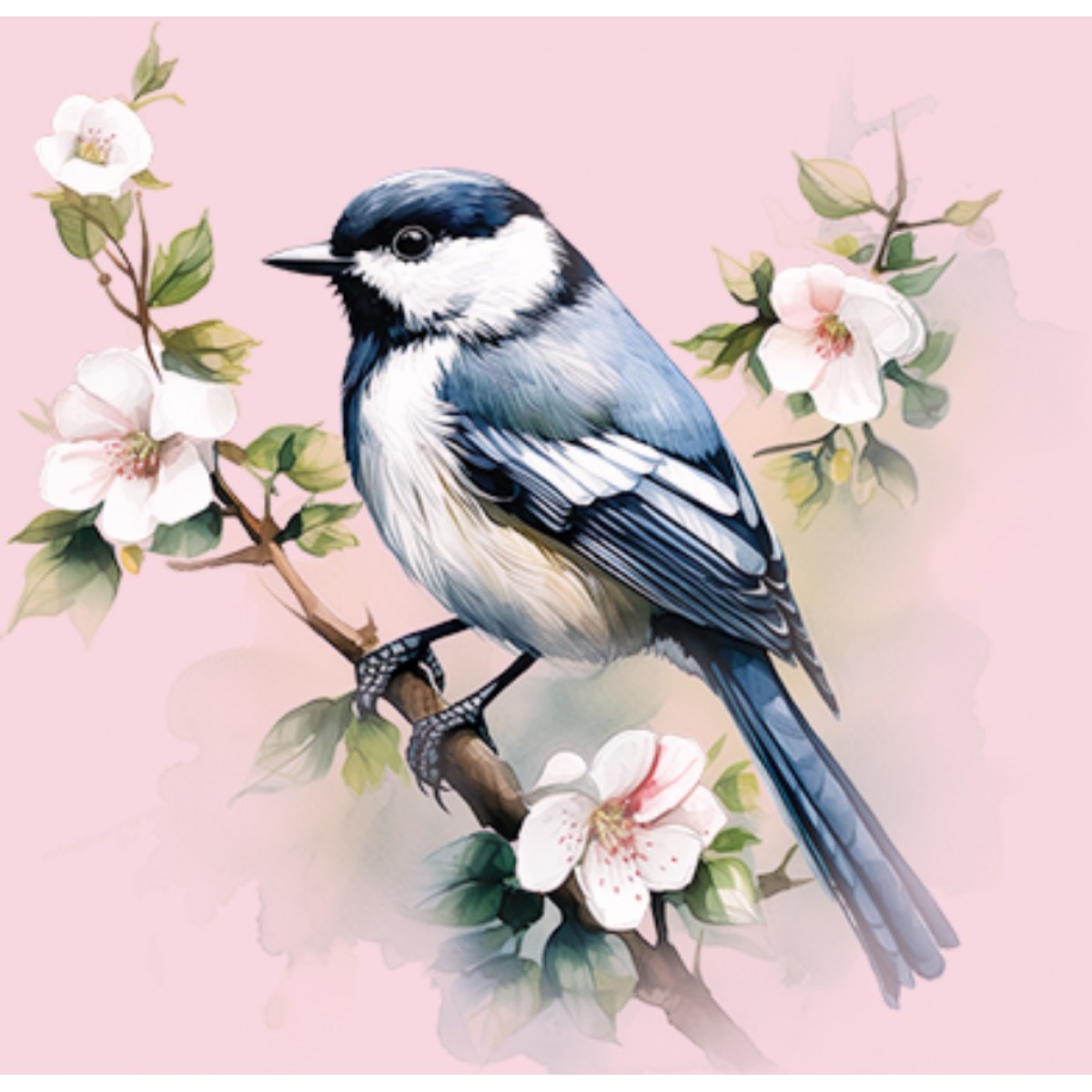 BP27072DP4 Chickadee Watercolour Bird