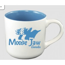 Moose Jaw Mug Tri-Moose White/Sky Blue 14oz