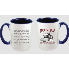 Moose Jaw Mug Original Waterbase White/Cobalt Blue 14oz