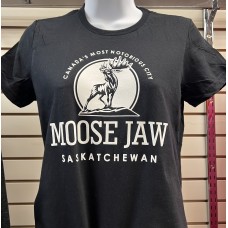 Moose Jaw Canada's Most Notorious Official T-Shirt Black Ladies Junior