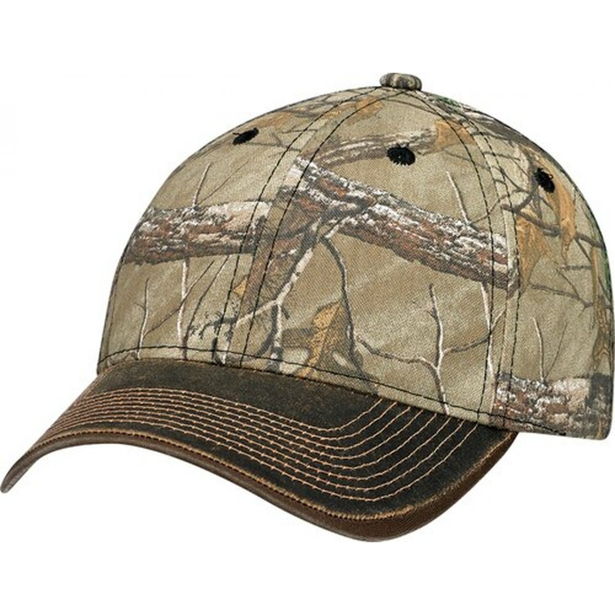 Realtree Camo 5 Panel Hat Brown 
