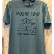 Moose Jaw Outhouse T-Shirt Military Green