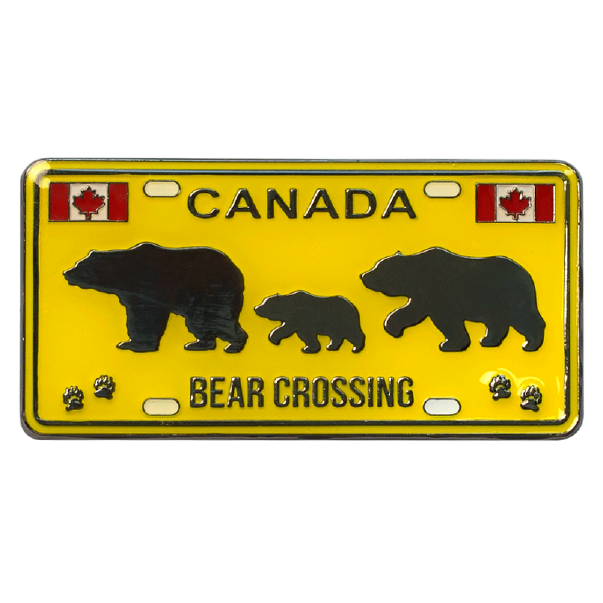 Canada Vehicle Plate Magnet Bear Crossing Metal SC