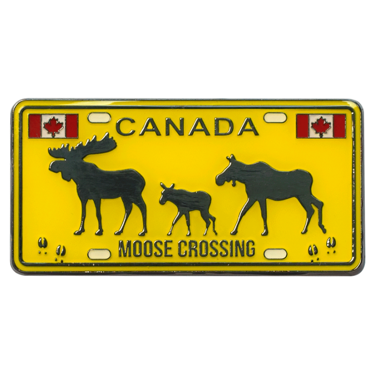 Canada Vehicle Plate Moose Crossing Metal Magnet SC