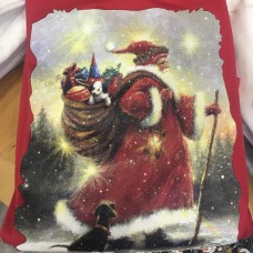 Christmas Strolling Santa Red Unisex Sweatshirt