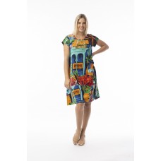 Orientique - Oasis Cotton Dress - Shift Flair Crew #20-152 Orientique - Oasis Cotton Dress - Shift Flair Crew #20-152