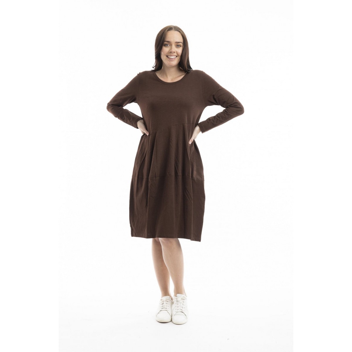 Orientique - Essential Knit Bubble Dress - Chocolate Orientique - Essential Knit Bubble Dress - Chocolate