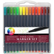 PP Studio Series Fine-Line Marker Set (30 Markers, 0.4 MM Tip)