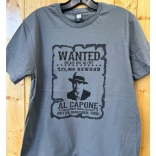 Moose Jaw Wanted Al Capone - Charcoal T-Shirt