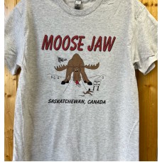 Moose Jaw Moose on the Highway T-Shirt Ash Grey