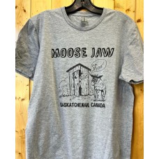 Moose Jaw Outhouse T-Shirt Sports Grey