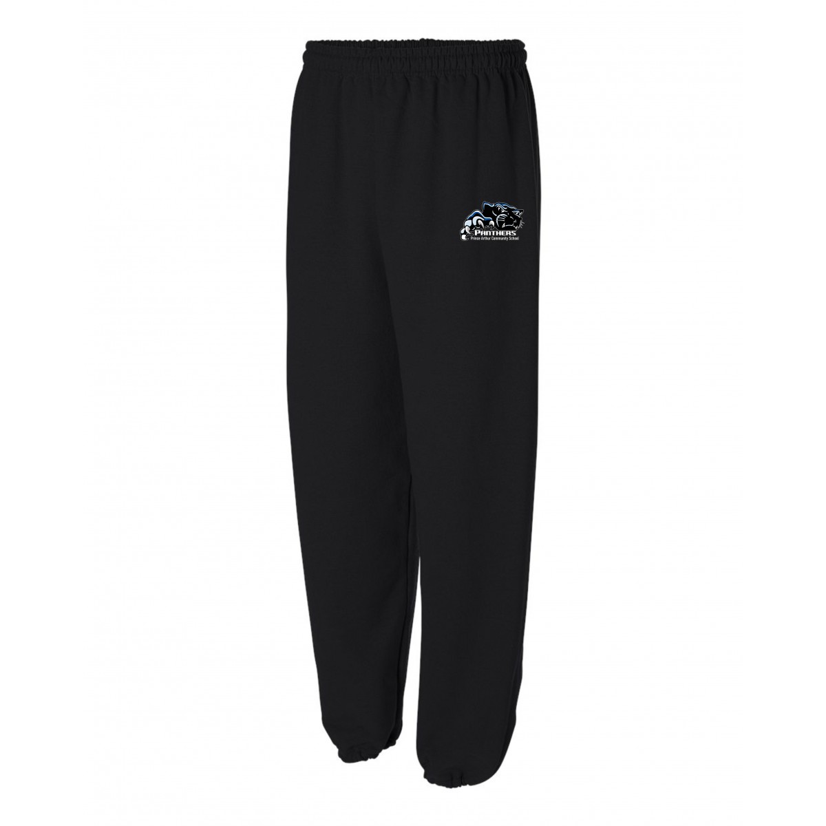 Prince Arthur Adult Gildan Sweatpants Black Left Leg Logo