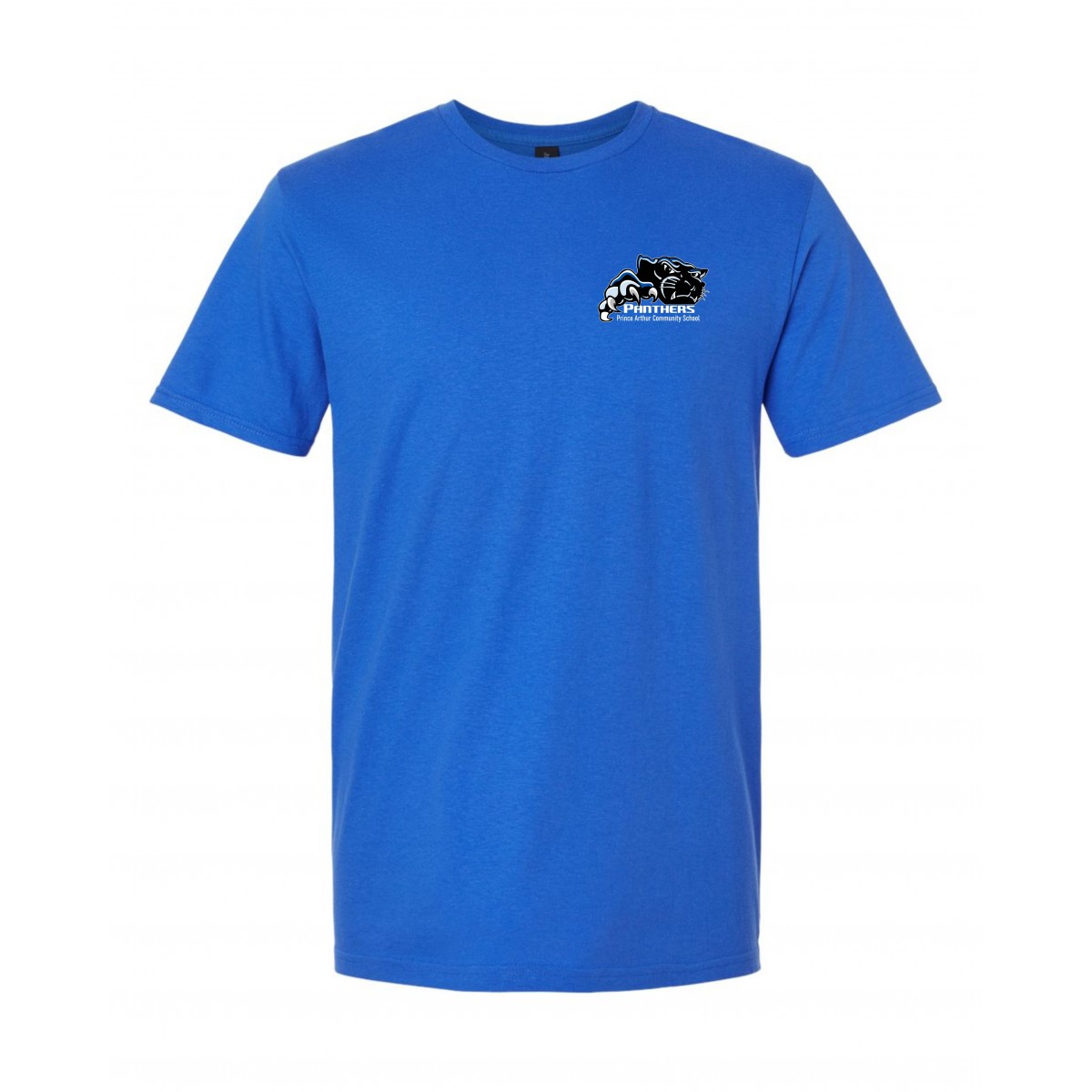 Prince Arthur Youth T-Shirt Royal Blue Left Chest Printed Logo Prince Arthur Youth T-Shirt Royal Blue Left Chest Printed Logo