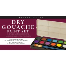 PP Studio Series Dry Gouache Paint (12 Opaque Watercolour Paints)