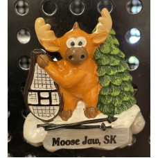 Moose Jaw Snowshoe Moose Poly Magnet